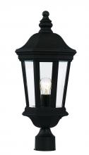 Trans Globe 40403 BK - 1LT POST TOP-MED-BK-BEVELED